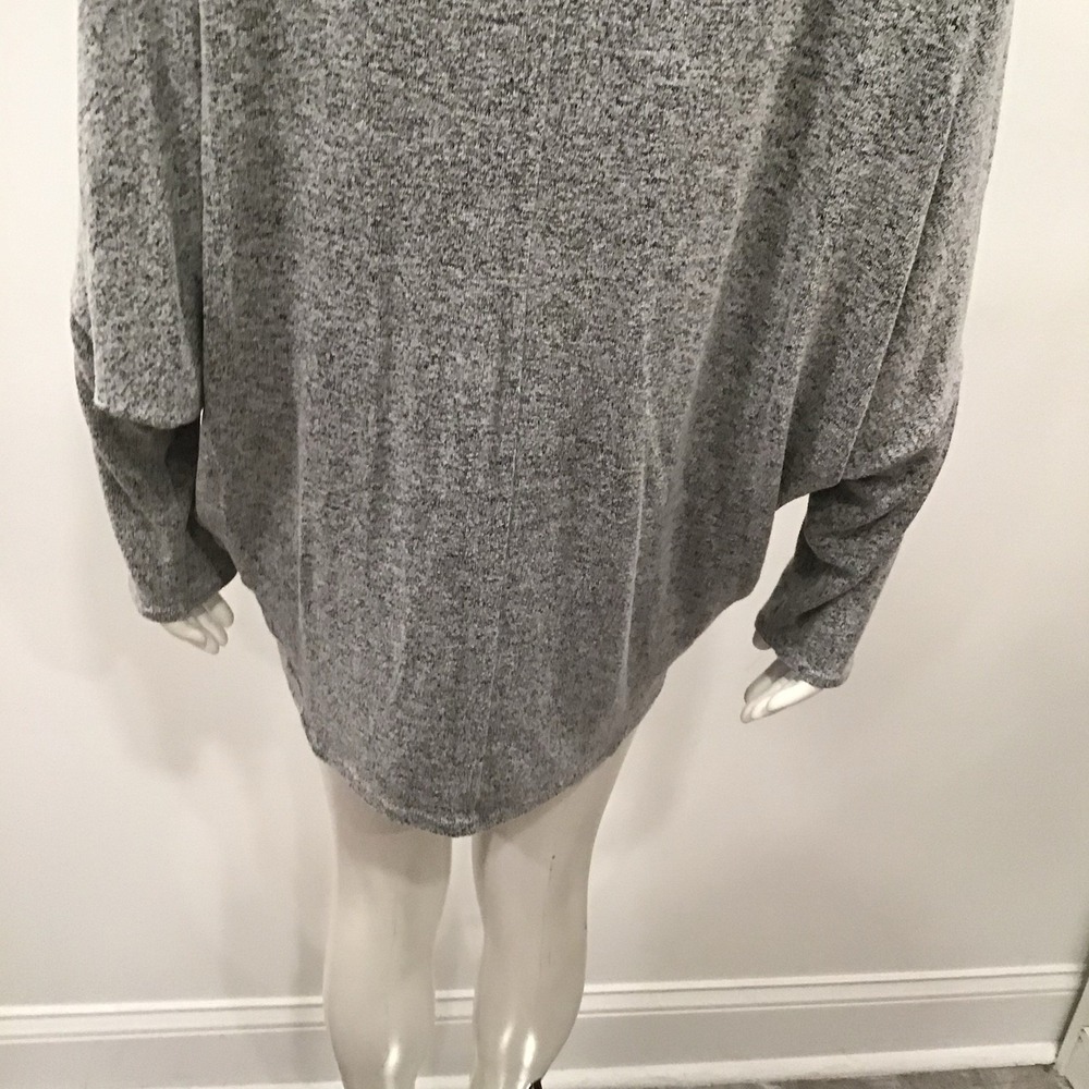White House Black Market Top Marbled Black White Gray Medium Drop Waist Blouse - Picture 2 of 16